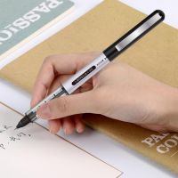 得力s656直液式走珠筆學(xué)生考試專用中性筆簽字筆辦公黑筆水筆12支   開學(xué)